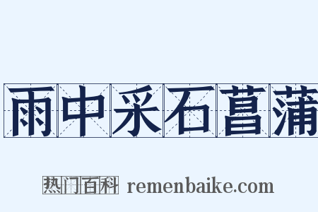 雨中采石菖蒲是什么意思的图片